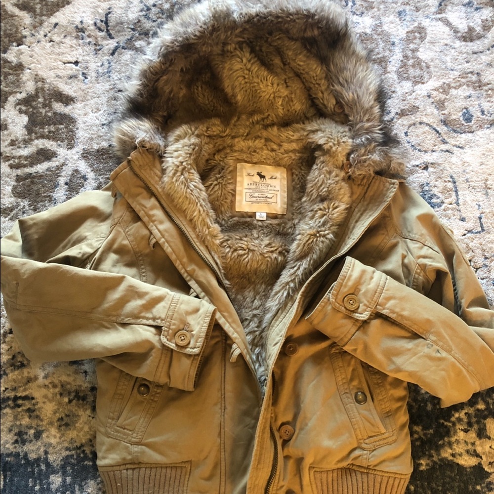 Abercrombie & Fitch Faux Fur Jacket